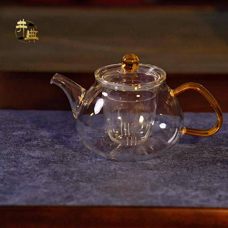 黄雅壶玻璃茶壶耐高温加厚泡茶器茶水分离花茶壶家用功夫茶具手工