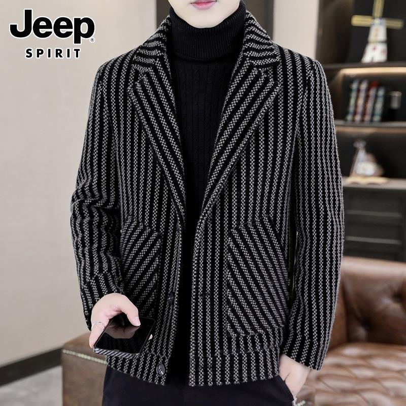 Jeep吉普羽绒服男士秋冬季白鸭绒翻领羽绒衣潮牌保暖夹克外套男装