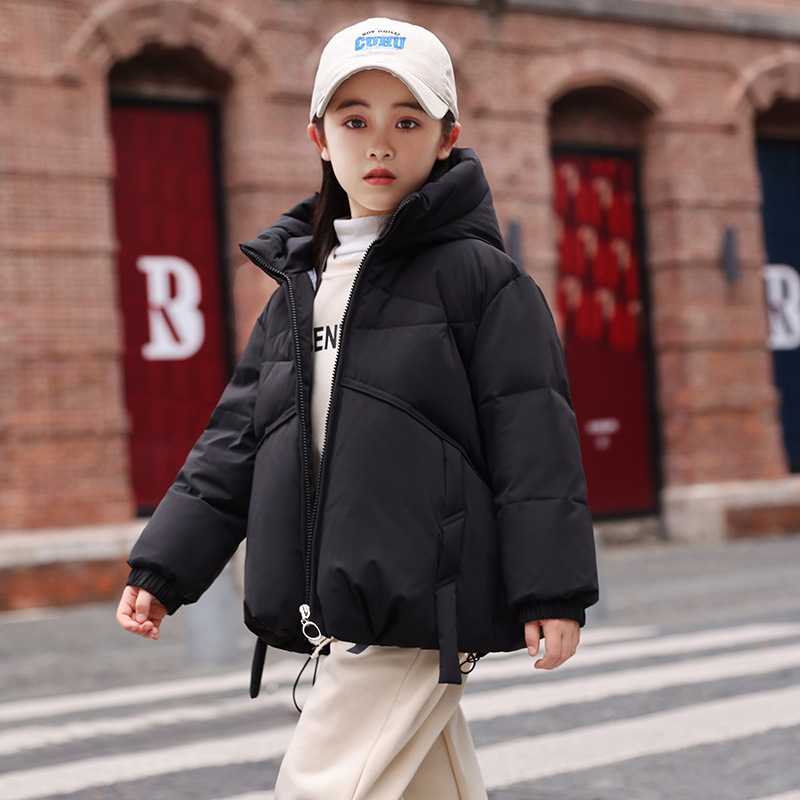 bala巴拉中大童儿童羽绒服2023新款女童冬季白鸭绒女孩连帽外套潮