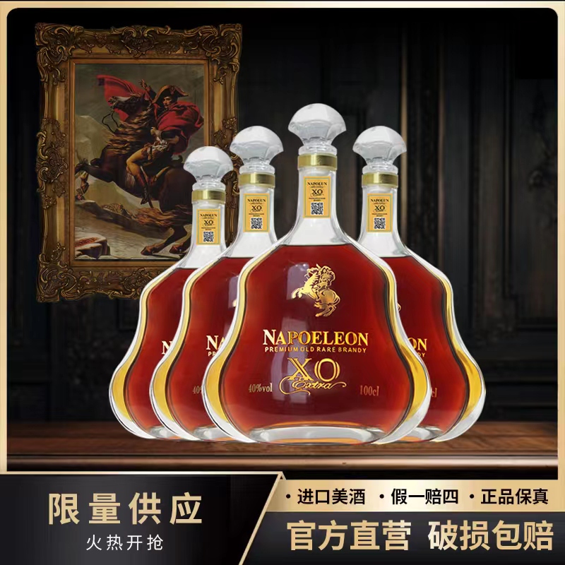 法国进口洋酒NAPOELEONXO白兰地四支裸瓶装【LSF】【G】