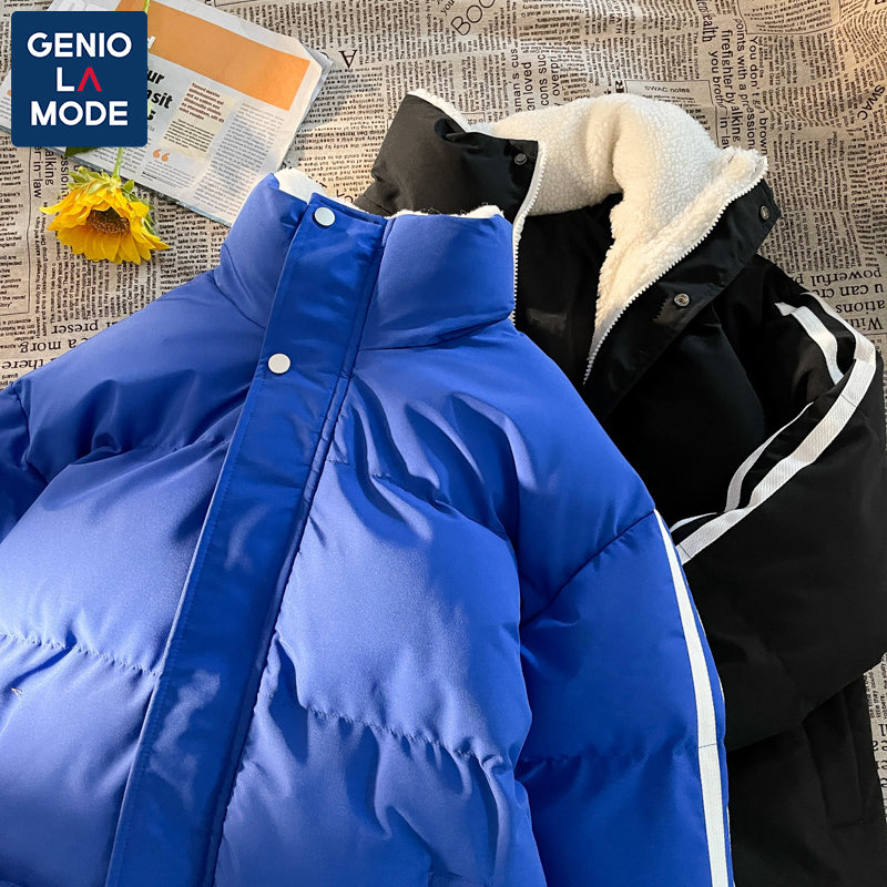 GENIOLAMODE冬季时尚休闲棉服男女oversize宽松加厚保暖棉衣外套