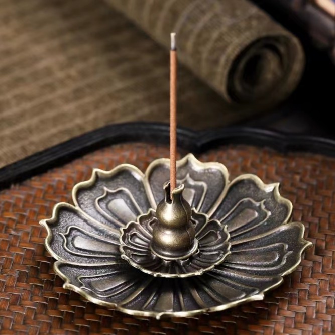 香炉家用室内线香插香底座檀香熏香炉沉香香盘香拖点香座莲花香架