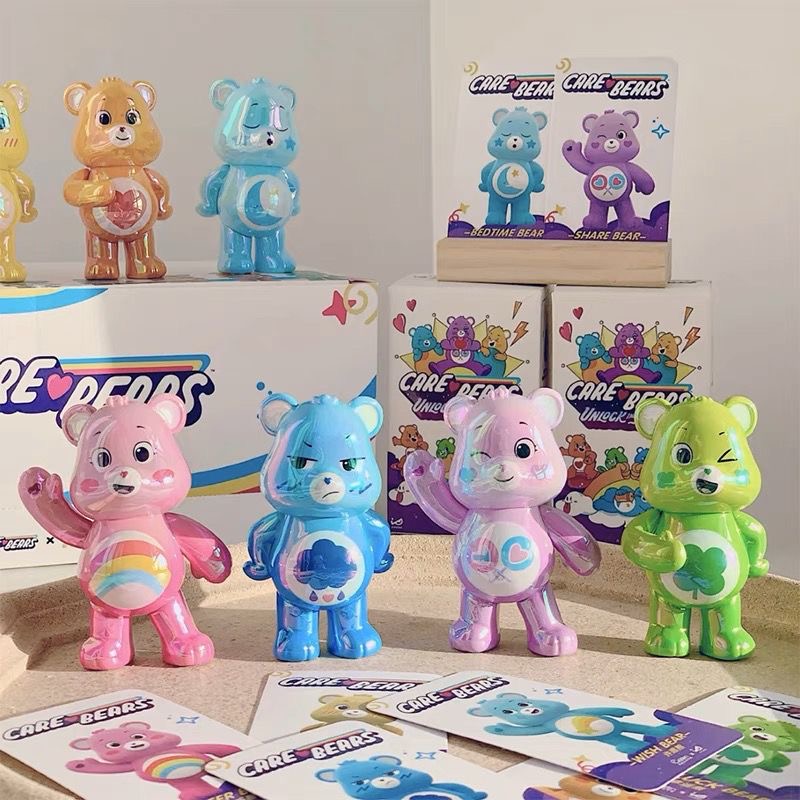 正版Carebears爱心小熊盲盒摆件可爱女孩手办礼物潮玩公仔网红