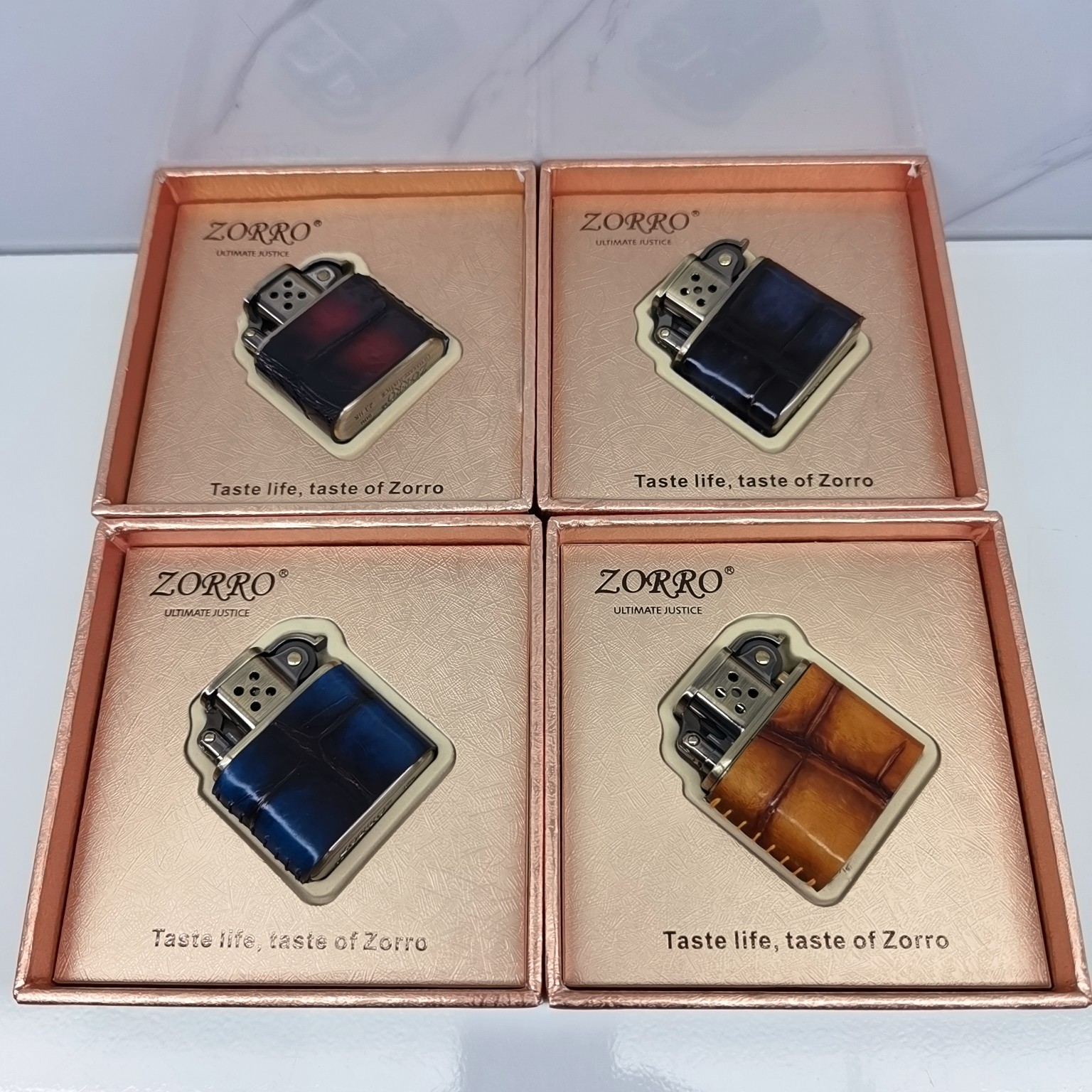 【一峰皮具】鳄鱼皮古法手工擦色打火机