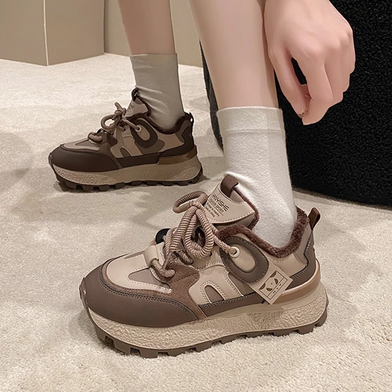 回力设计感老爹鞋女2023秋冬百搭厚底增高显脚小爆款软底运动女鞋