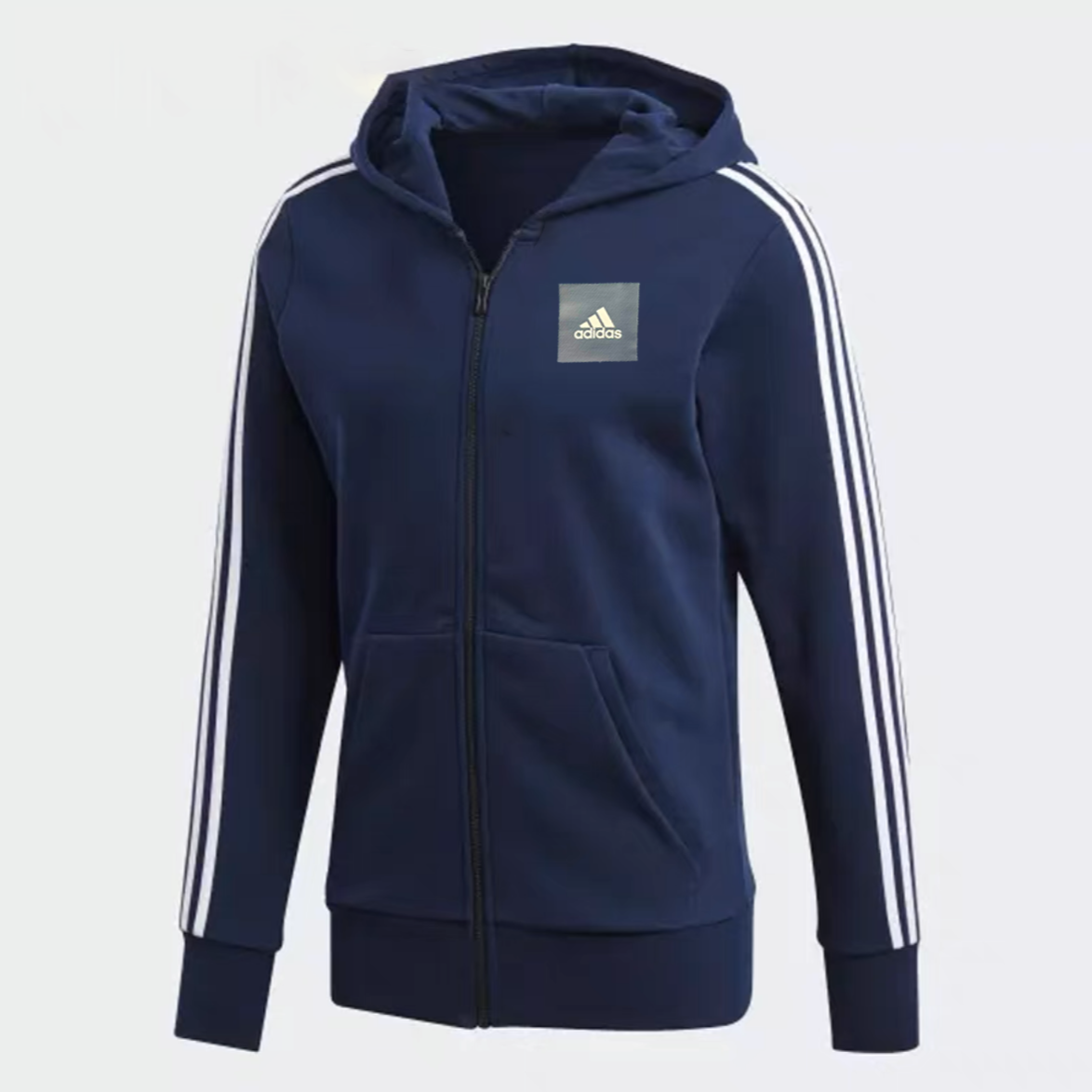 Adidas阿迪达斯大童加绒连帽夹克休闲卫衣FM7593