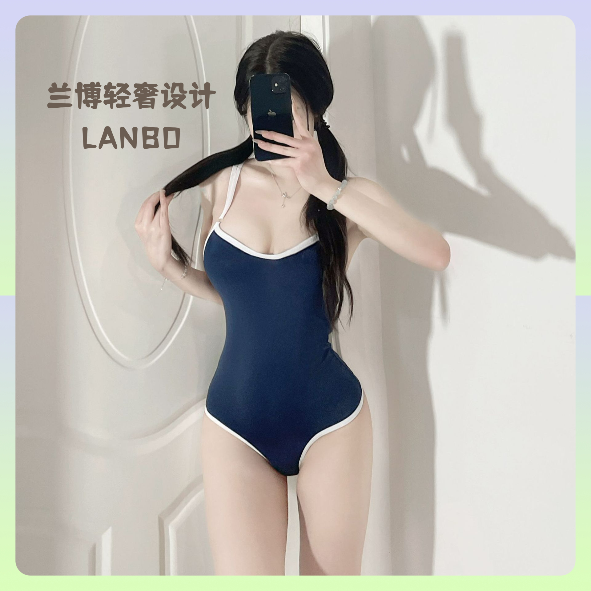 新款日系可爱连体衣性感休闲泳衣女纯色体操服紧身衣性感内衣显瘦