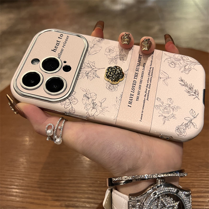 皮纹大视窗苹果15手机壳全包14新款15promax潮牌13网红12女款奢华
