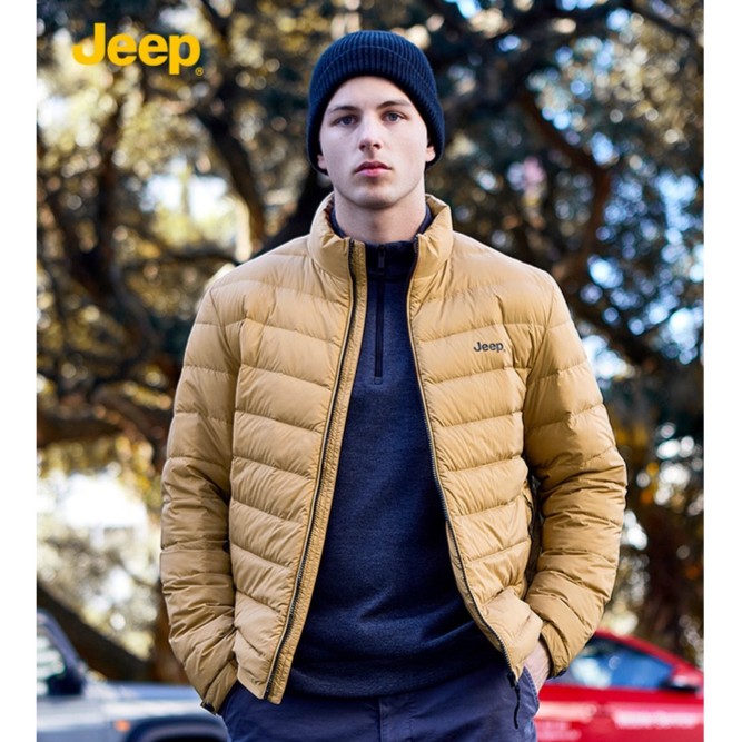 JEEP吉普轻薄羽绒服男2023冬季新款户外潮流鸭绒保暖休闲修身时尚