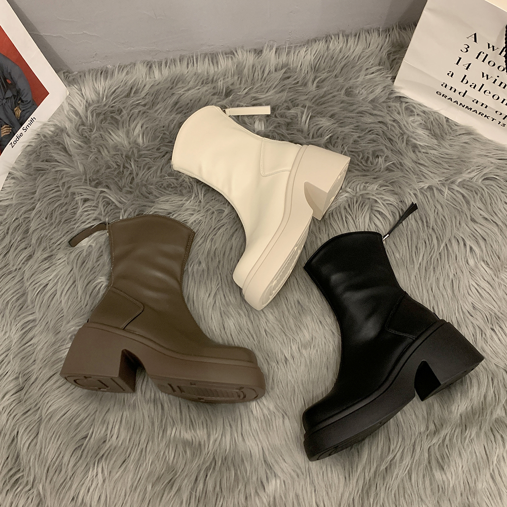 2023秋冬新款百搭小个子ol同情时尚瘦瘦高低靴潮