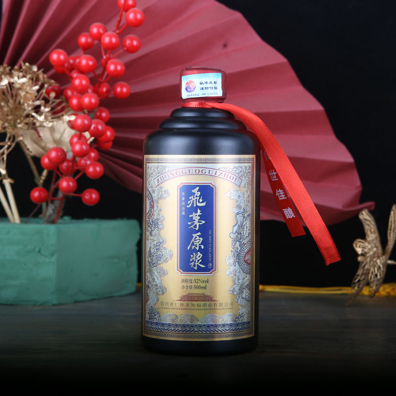 知福飞茅原浆浓香型白酒窖香浓郁口感绵柔52度白酒52度500