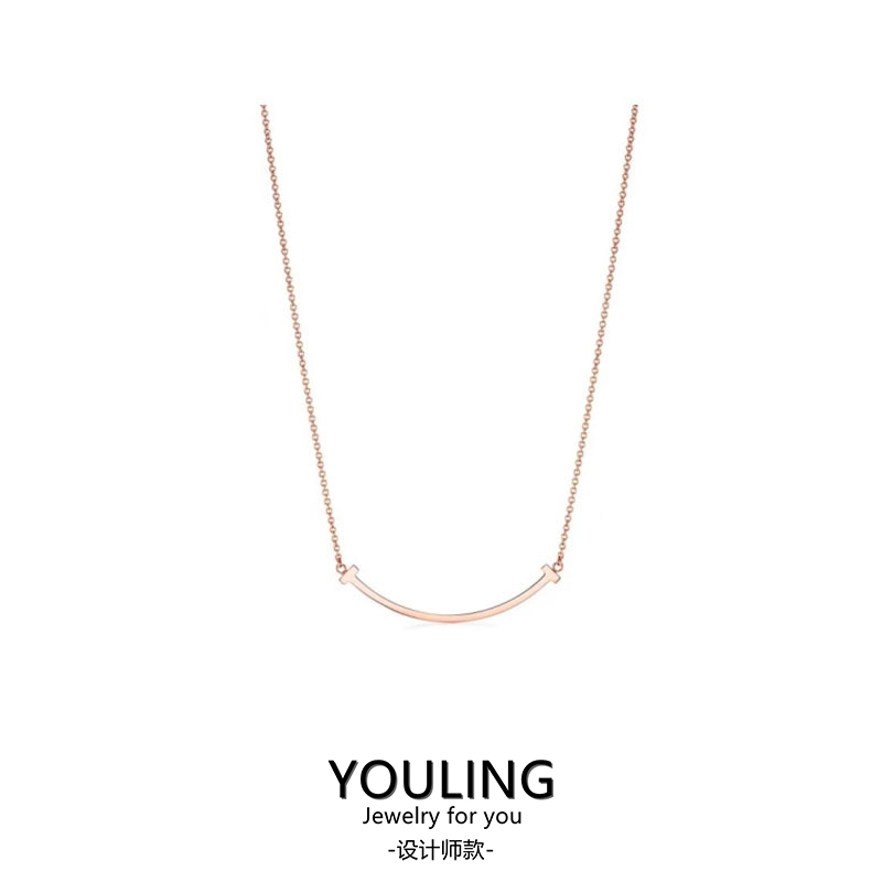 YOULING/柚琳 设计师锁骨链微笑轻奢项链气质时尚