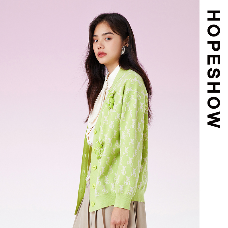 【籽言专属】秋季休闲时尚短款甜美针织衫 89122050130