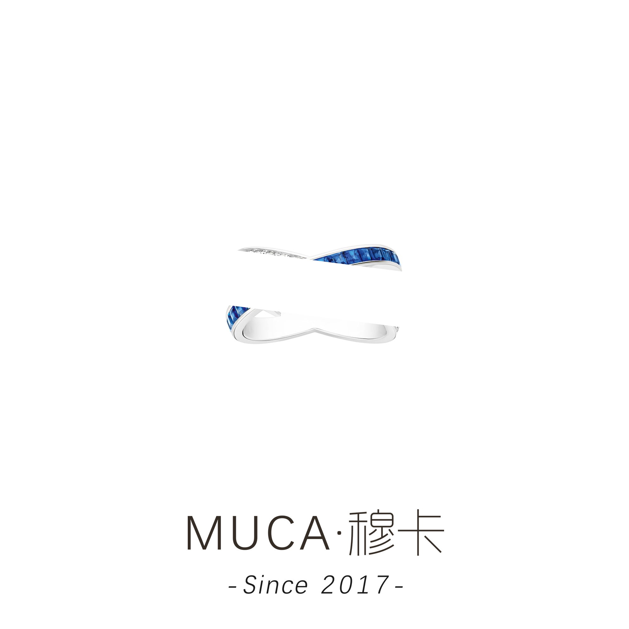 铜合金合成锆石戒指 蓝色X小众百搭气质时尚女戒指X419
