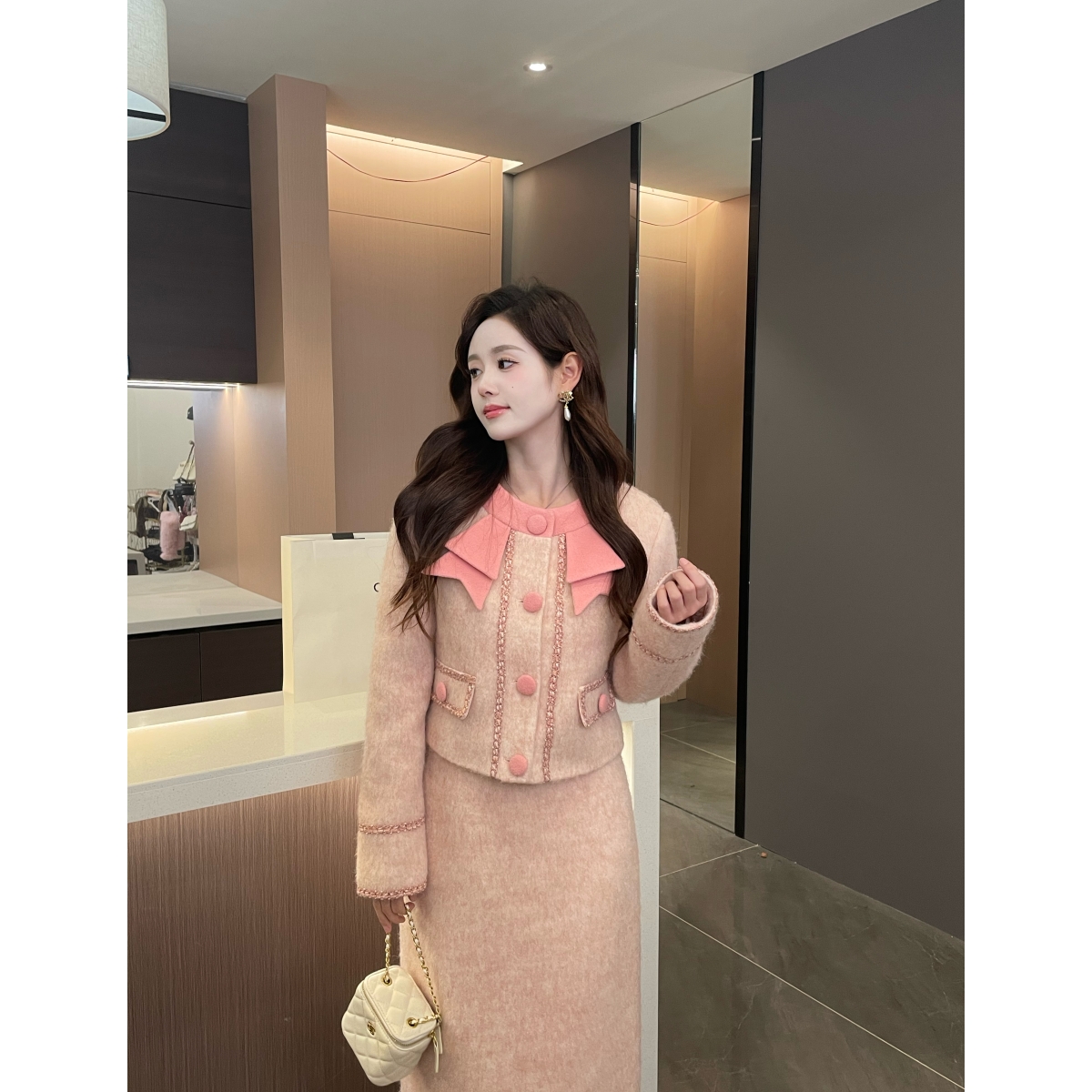 <77>【温柔小香2.0】套装JJD3TZ1317C小香风秋冬时尚气质法式两件套