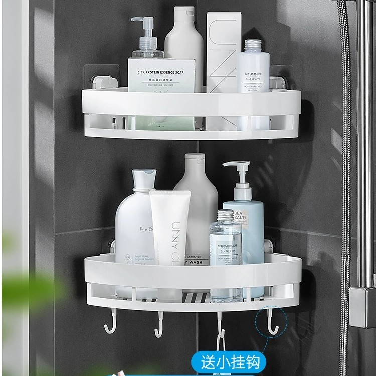 浴室置物架免打孔厕所洗手间角架卫浴间三角架壁挂式卫生间收纳架