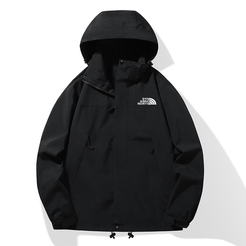 DYNAMIC NORTH/动感北面冲锋衣三合一男女款户外登山服连帽外套