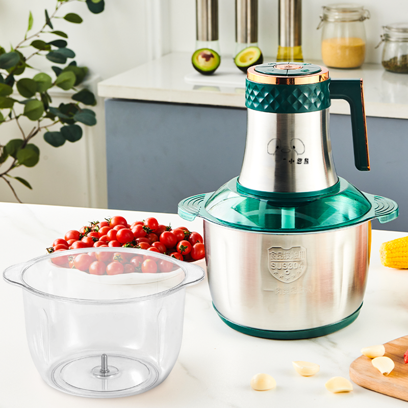 小憨熊绞肉机家用多功能大容量5升双盆绞菜绞肉碎菜机绞菜器搅馅