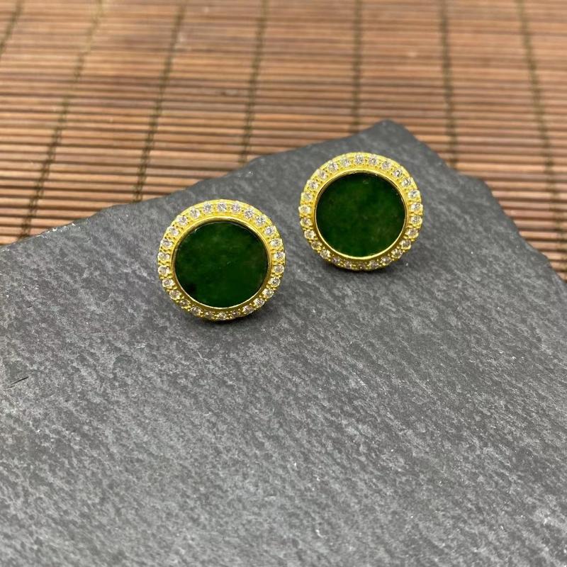 【香掌柜】干青翡翠耳饰（多样性发货）