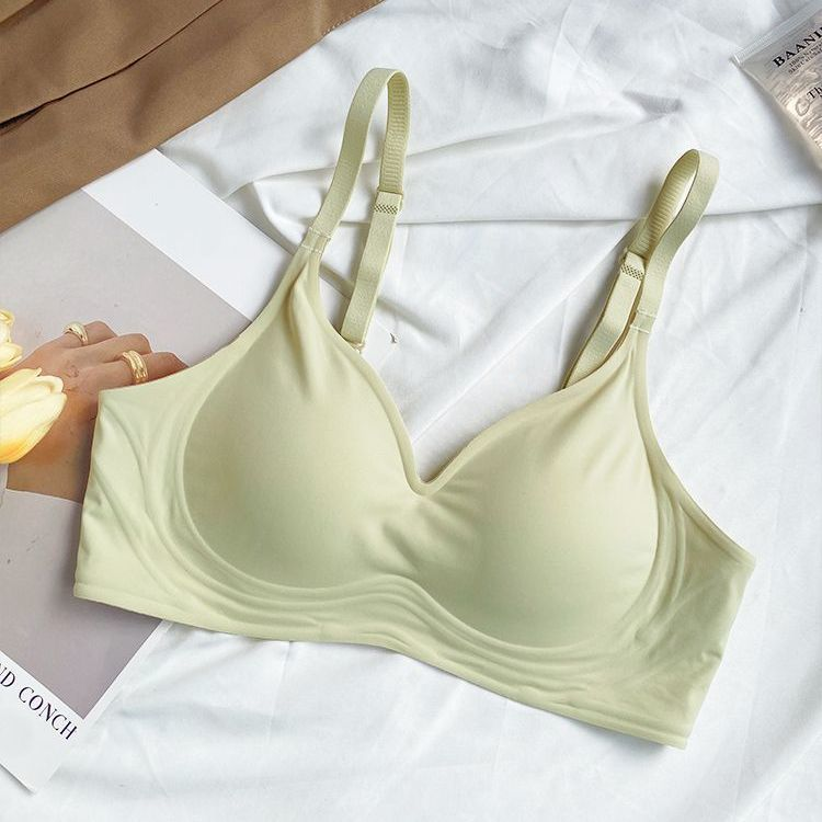 无痕内衣女小胸聚拢收副乳防下垂调整型软支撑运动文胸罩夏季薄款