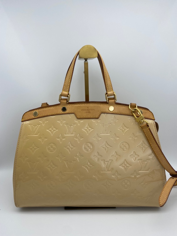95新 LouisVuitton/路易威登 中号漆皮黄色医生斜跨包33cm/A286