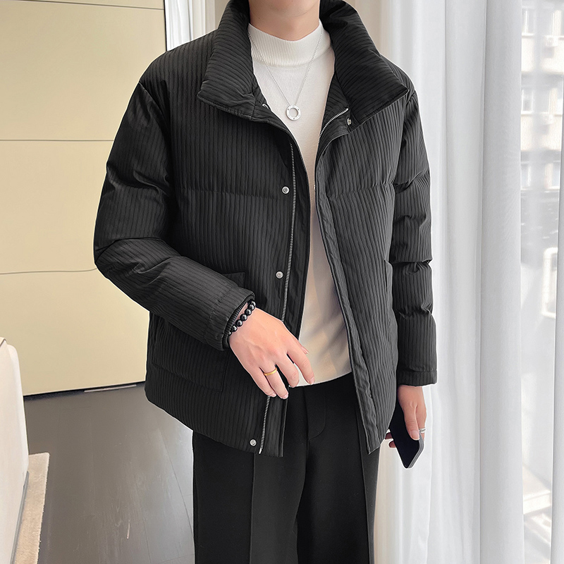 男士棉衣立领外套男秋冬季加厚男装衣服2023新款休闲痞帅袄子男袄