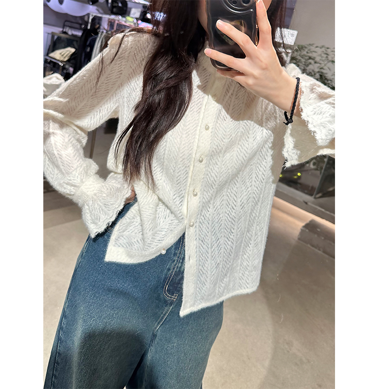 李潇洒微胖大码秋冬百搭时尚打底衫气质法式长袖衬衫