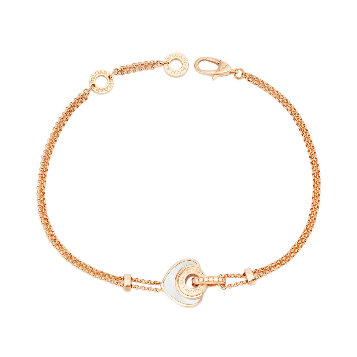 99新 BVLGARI/宝格丽 857948手链18k玫瑰金/JLT004961