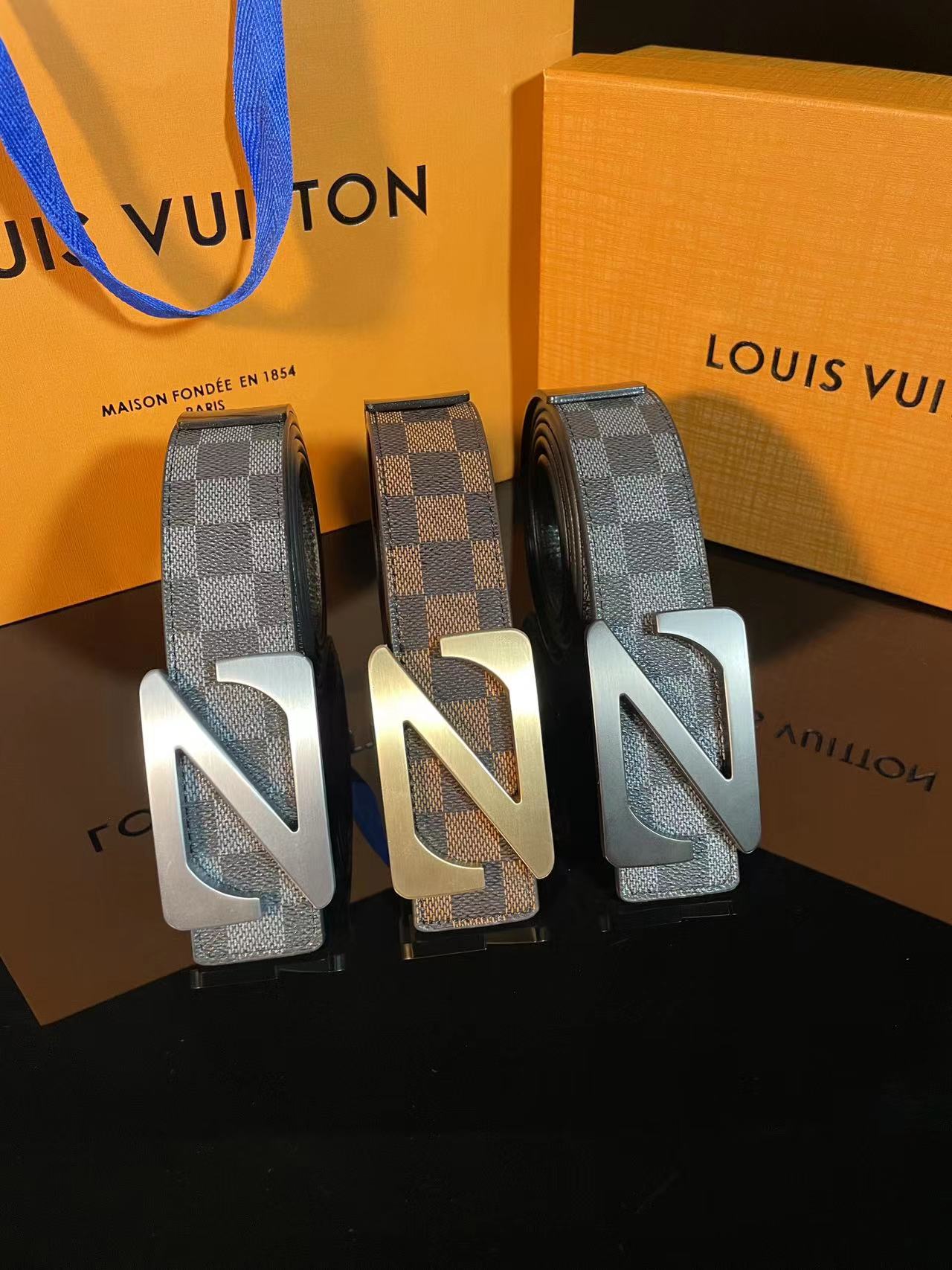 男士轻奢经典双面棋盘格百搭休闲时尚潮流皮带商务