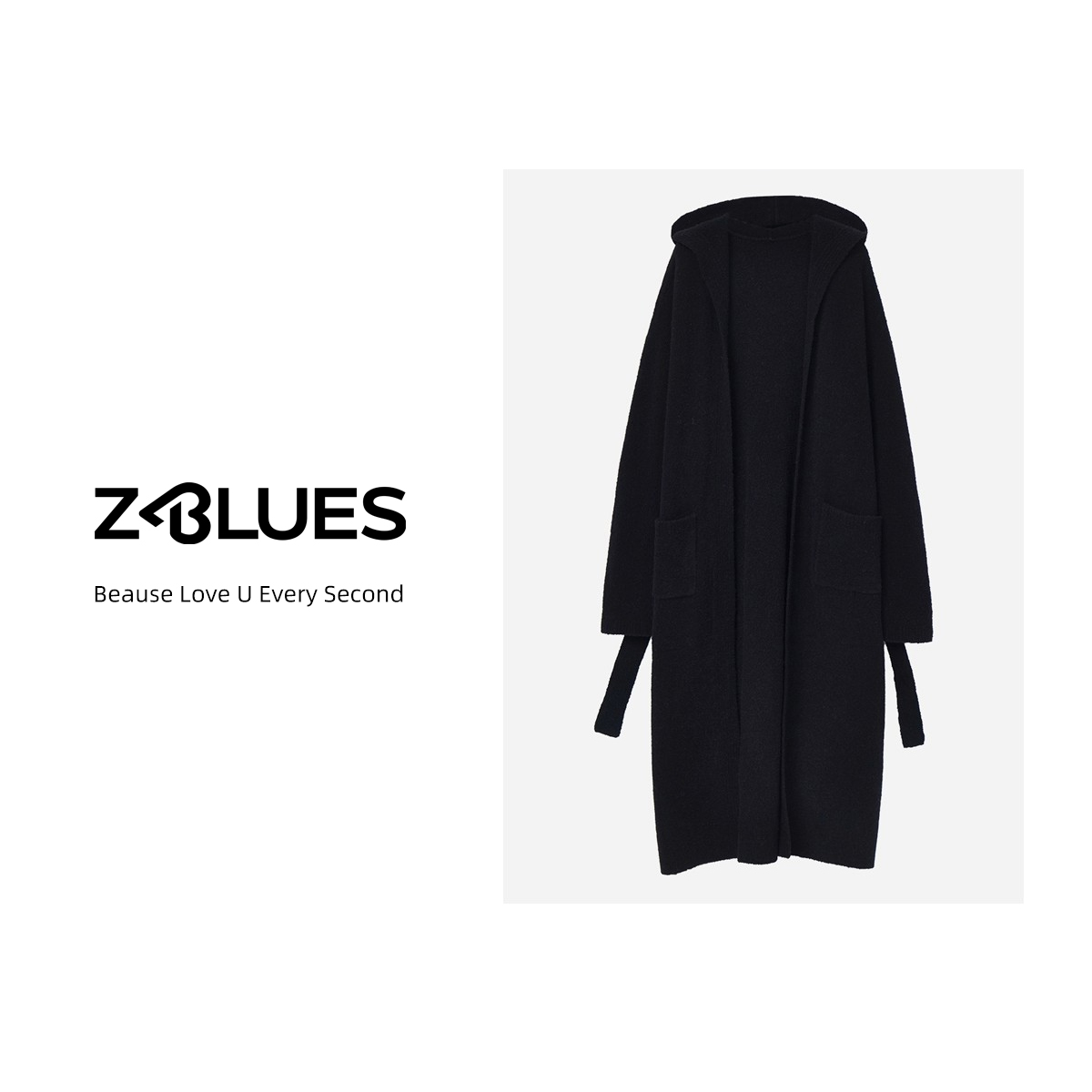 Z.blues【可知性可慵懒】亦飒亦柔休闲针织开衫长款外套YZQSHA149