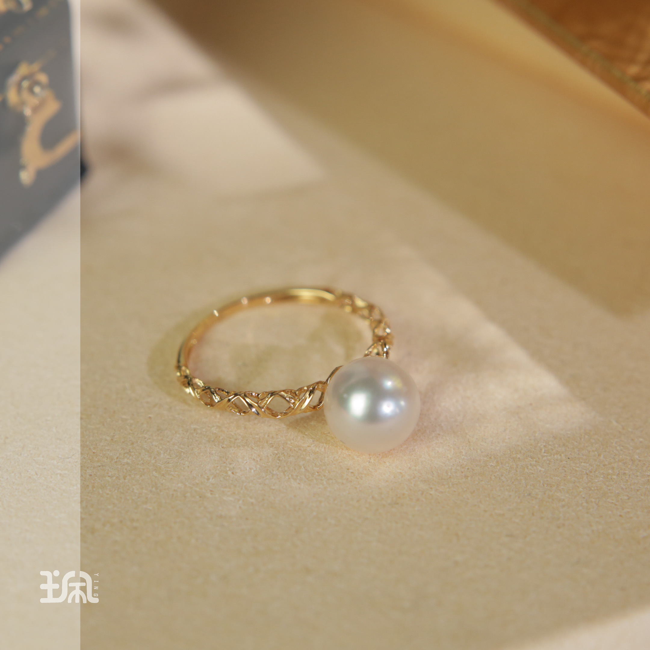 【佩佩】梓潮|海水珍珠*戒指*18k金镶嵌MXC23072907多样性发货