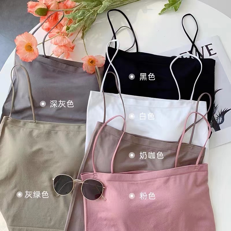 十三粥私服 基础百搭吊带打底美背夏季背心