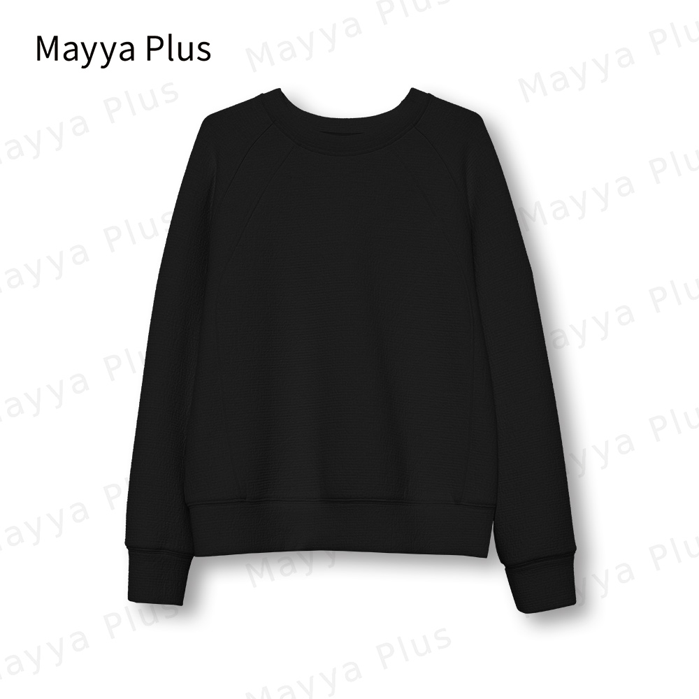 【慵懒少女】Mayya Plus时尚新品气质显瘦遮肉百搭针织卫衣32346709