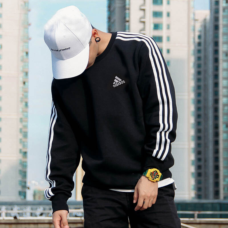 阿迪达斯卫衣男装秋新款运动休闲时尚长袖圆领春秋套头衫/GK9078