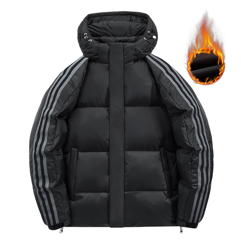 波司澄高端羽绒服2023新款男常规款纯色羽绒衣连帽保暖百搭冬季休