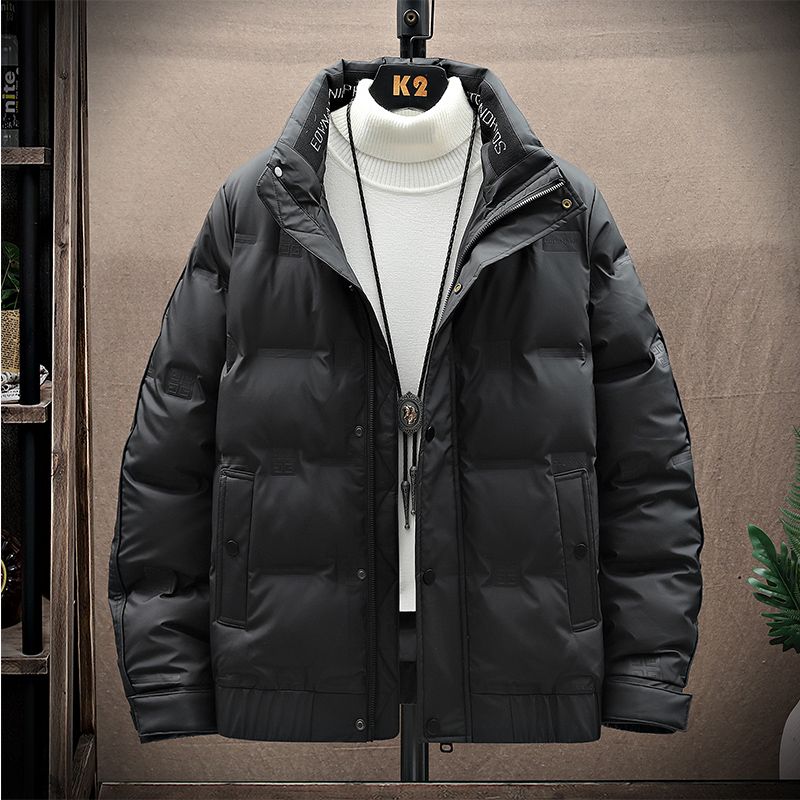 波司澄黑金石墨烯防水保暖羽绒服男修身爆款帅气高档气质短款潮流