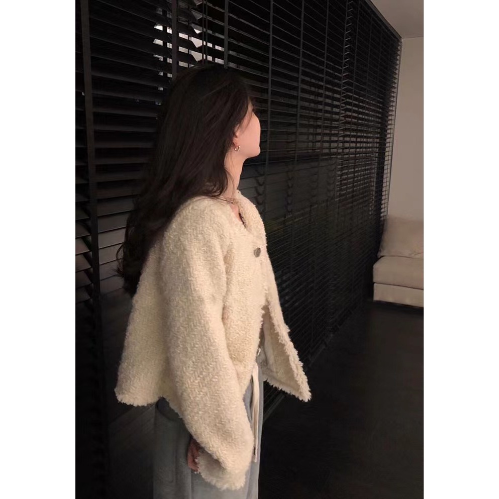 L-1902#OLIVE#韩版流苏边设计重工小香风外套(福利)