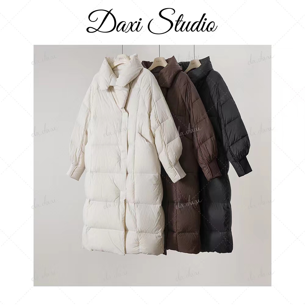 DX.DAXI【热奶茶】90白鹅绒服秋冬女装上衣款式中长款外套百搭休闲
