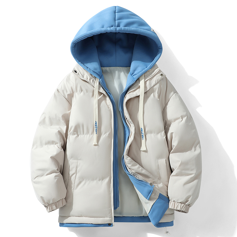 青少年棉衣男士冬季加厚保暖学生连帽潮流棉袄运动休闲棉服外套