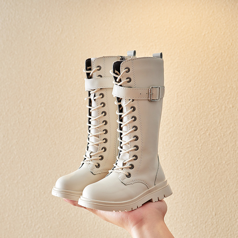 女童靴子加绒长靴2023新款洋气韩版时尚公主长筒靴宝宝儿童高筒靴