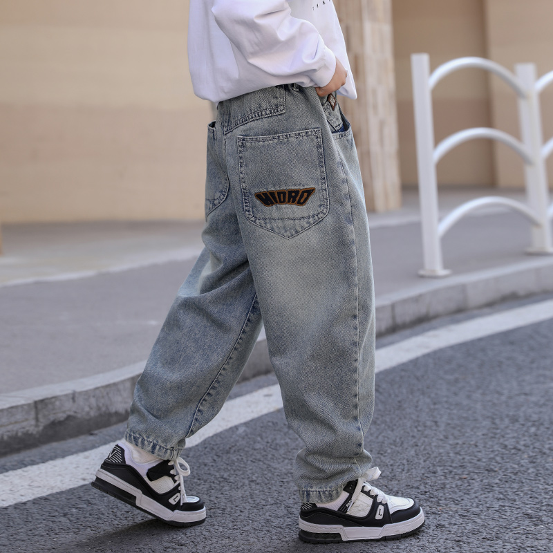 男童牛仔裤春秋2024新款儿童春装裤子中大童春季长裤帅气时髦潮牌