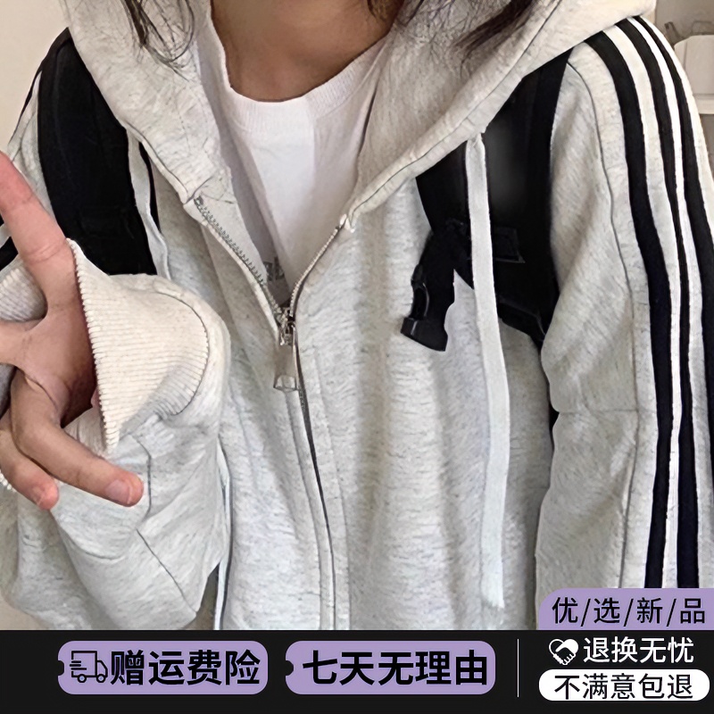 JRE874韩版短外套美式复古休闲上衣慵懒风秋冬百搭长袖卫衣女新款