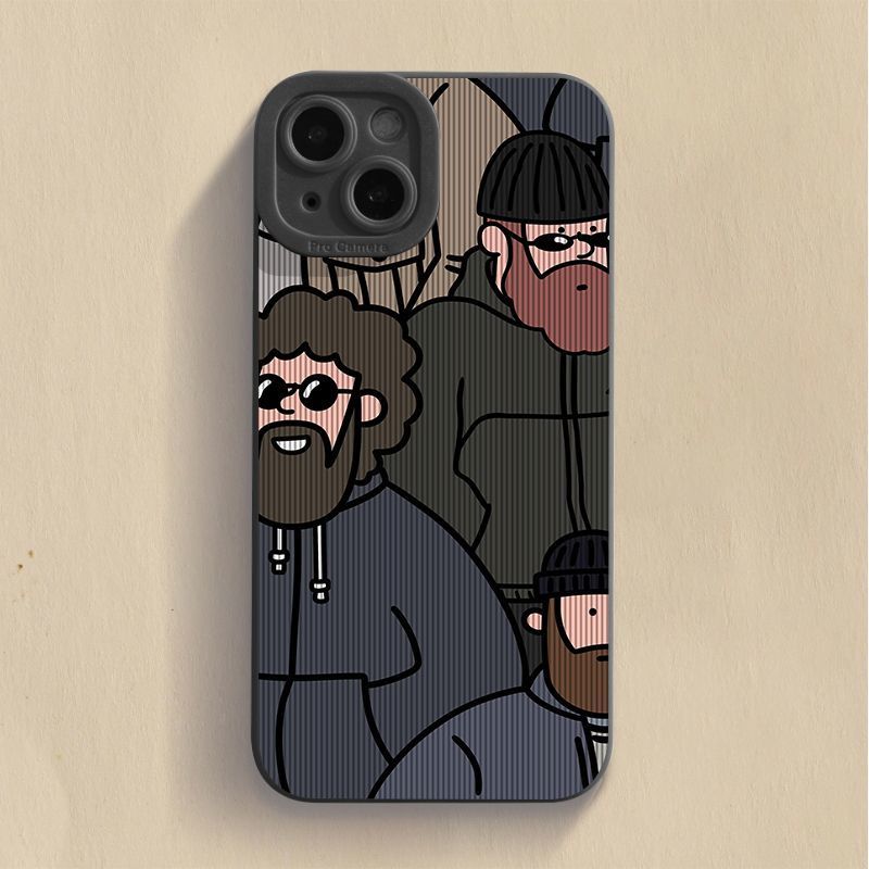 欧美插兜男人iPhone14promax苹果13pro手机壳x个性11/12软壳xs/8p