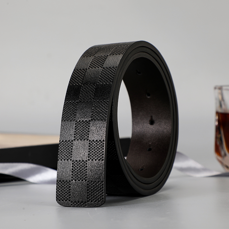 男士皮带时尚百搭黑色爆款真牛皮皮带高档时尚双面真皮韩版裤腰带