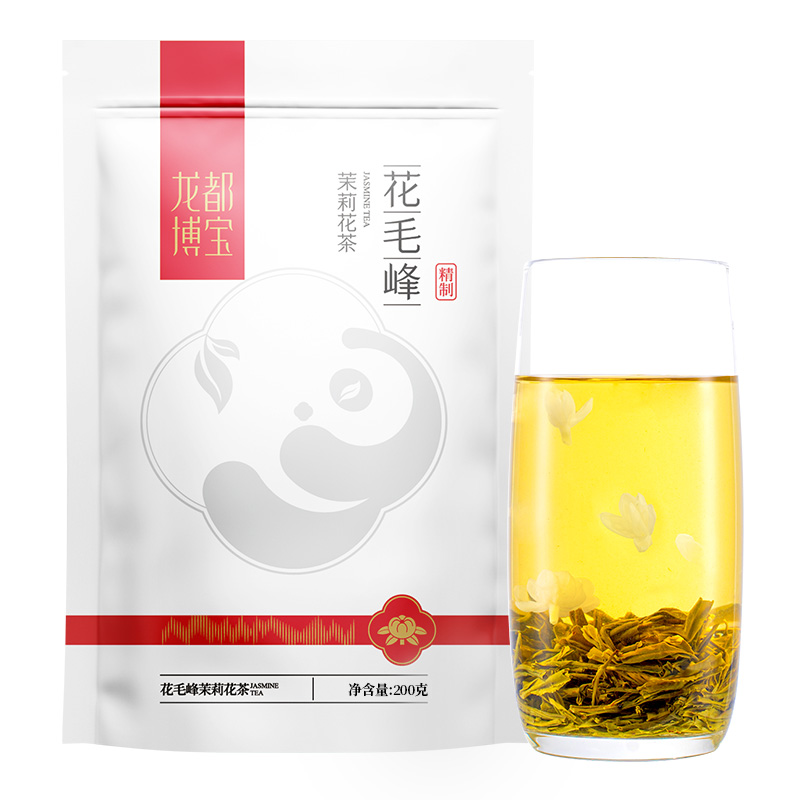 Long Du Bo Bao/龙都博宝四川花毛峰茉莉花茶浓香型茶叶200g