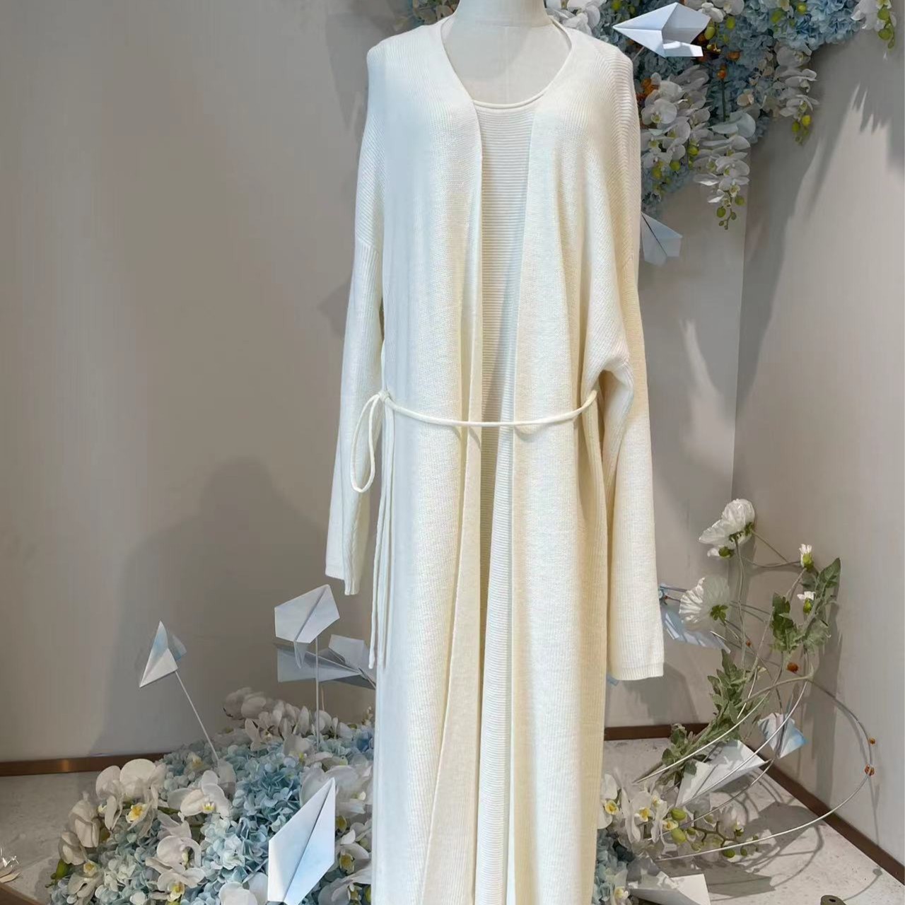 YINGCHOI 两色针织吊带外披6042/6043