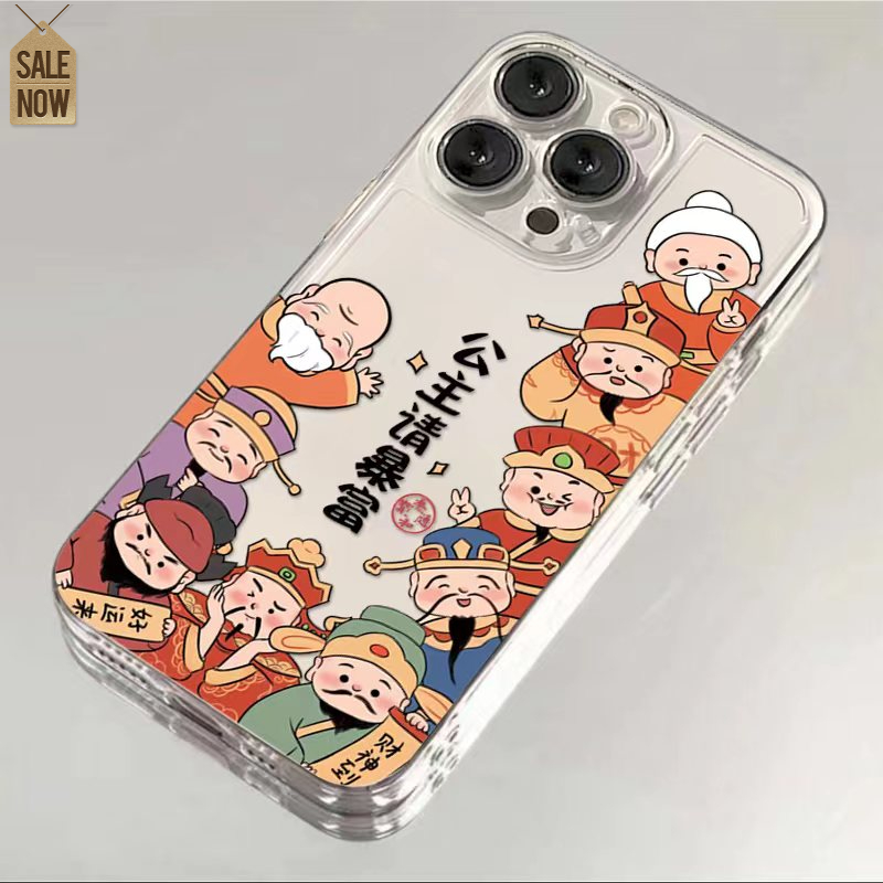 财神公主暴富iphone15/13/14苹果12手机壳华为vivo小米oppo透明套