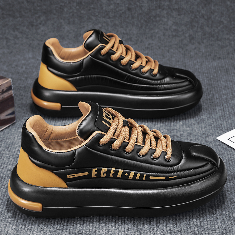 回力瑞男鞋冬季2023年新款防水运动休闲鞋男士内增高黑色板鞋潮