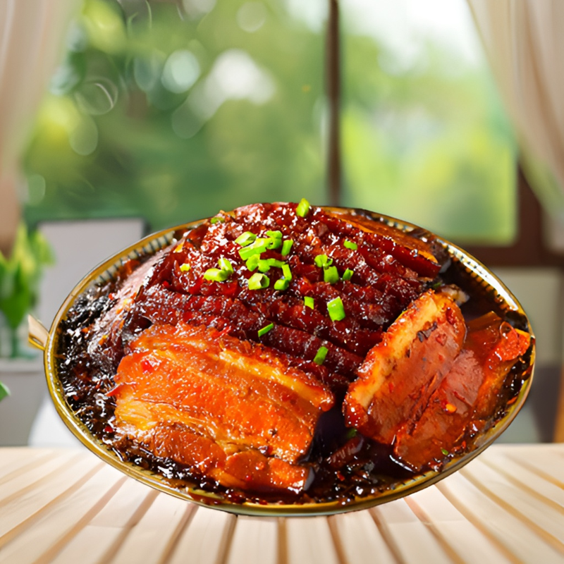 【新疆包邮】乌市发货力厨正宗虎皮梅菜扣肉500g加热即食年夜饭年货
