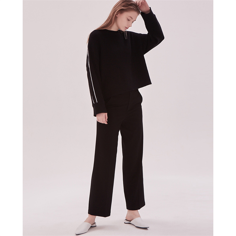 BASIC HOUSE 百家好时尚百搭女士针织衫HTKT121IBK